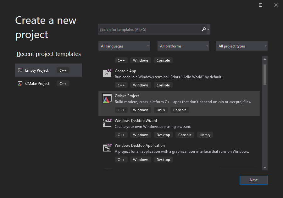 Create CMake Project