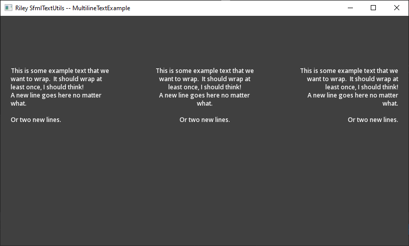 Multi-line text in SFML
